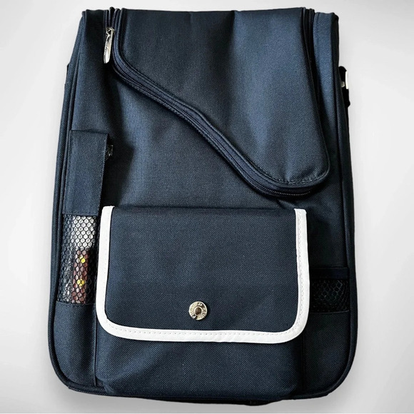 PICNIC AT ASCOT Original Wine and Cheese Cooler With Acrylic Wine Glasses NWOT - Picture 2 of 14